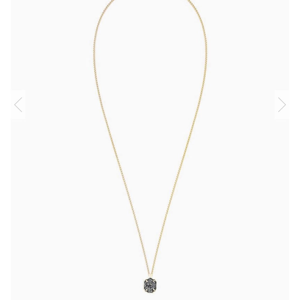 Kendra Scott Oliver Gold Necklace In Platinum Drusy